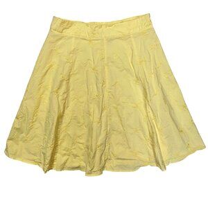 St. Johns Bay Skirt Women’s Size 10 Yellow Floral Embroidered Cottagecore Summer